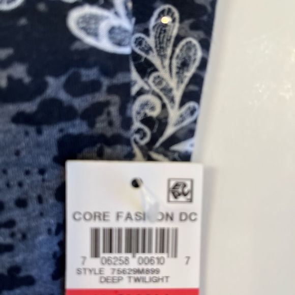 INC XS Twilight Blue Stud Burnout Top NWT - Picture 10 of 11